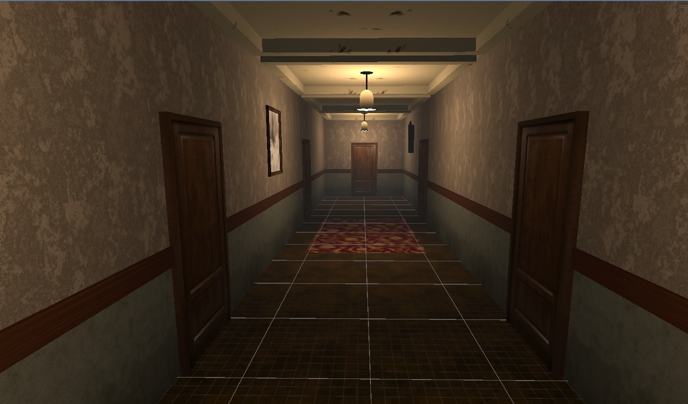 Hotel Null corridor lighting
